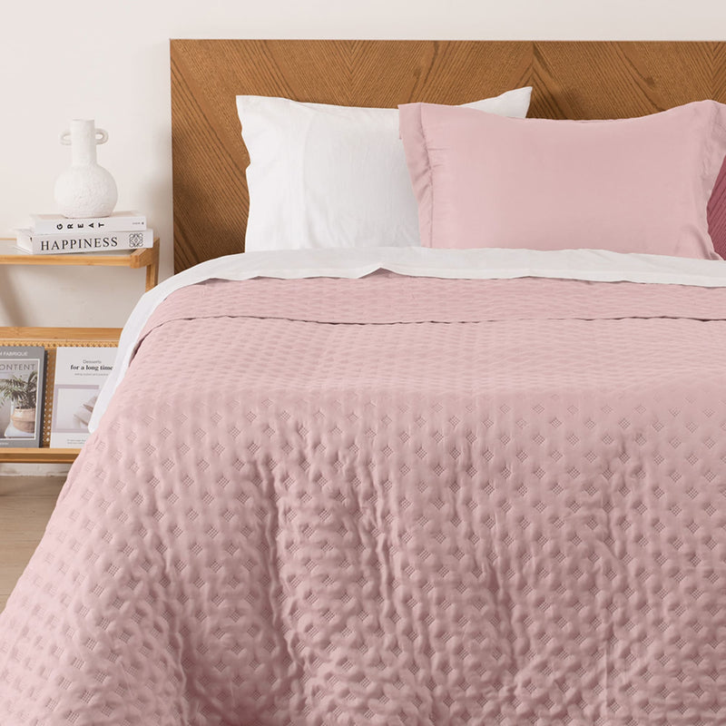 Quilt 1.5 Plazas Madrid Rosa
