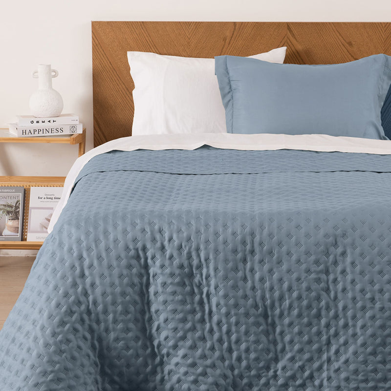 Quilt 1.5 Plazas Madrid Azul