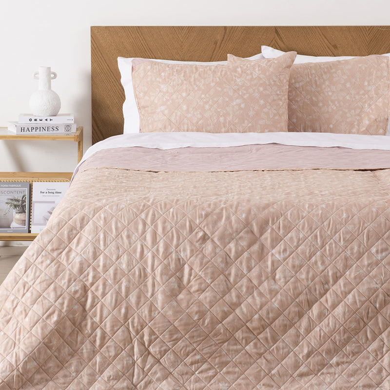Quilt 2 Plazas Cosido Estampado Florencia