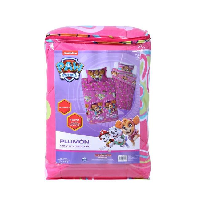 Plumón 1.5 Plazas diseño Paw Patrol rosado Mashini