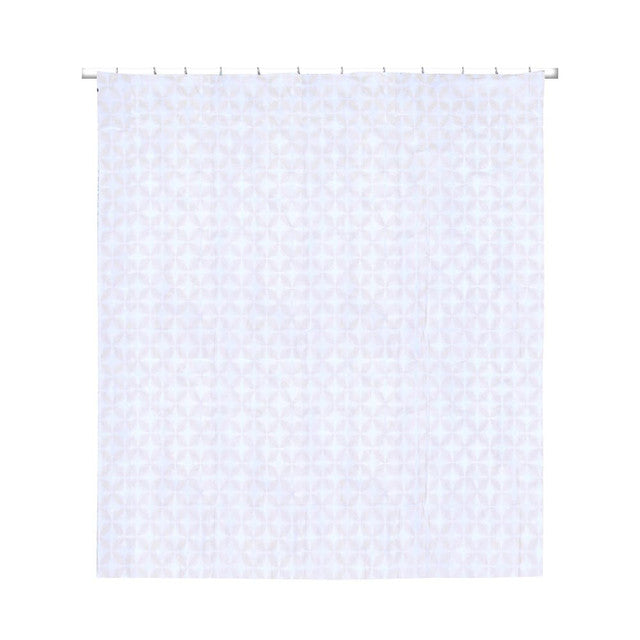 Dyed Clipped Diamond Shower Curtain White - Threshold