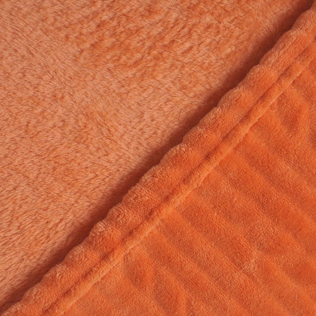 Manta Flannel Embossed 130x160 cms Naranjo | Mashini