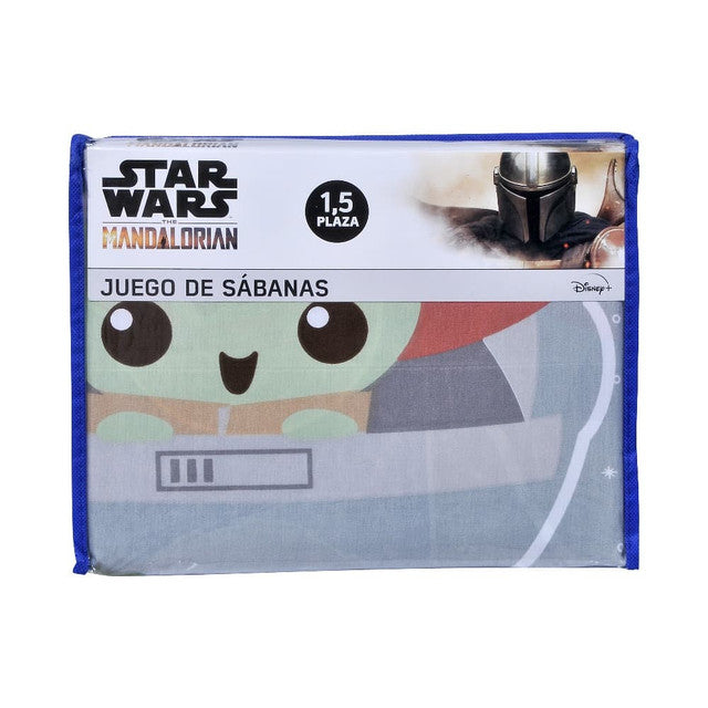 pliege de la Sabana Microfibra 1.5 Plazas Swars Mandalorian Blue | Mashini