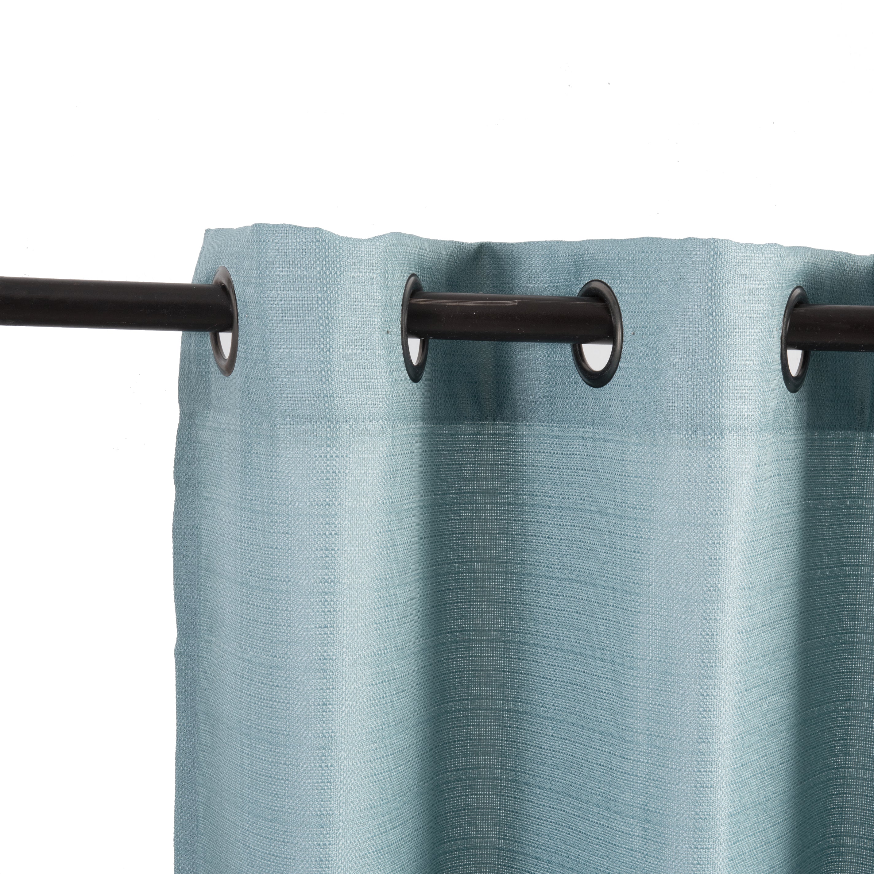 Set Cortina Rústica 8 Piezas Argolla Turquesa