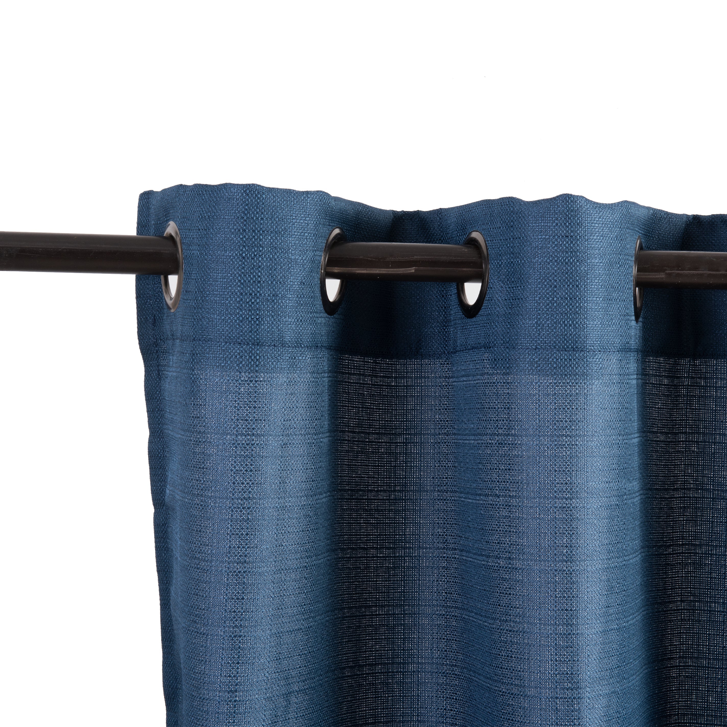 Set Cortina Rústica 8 Piezas Argolla Azul